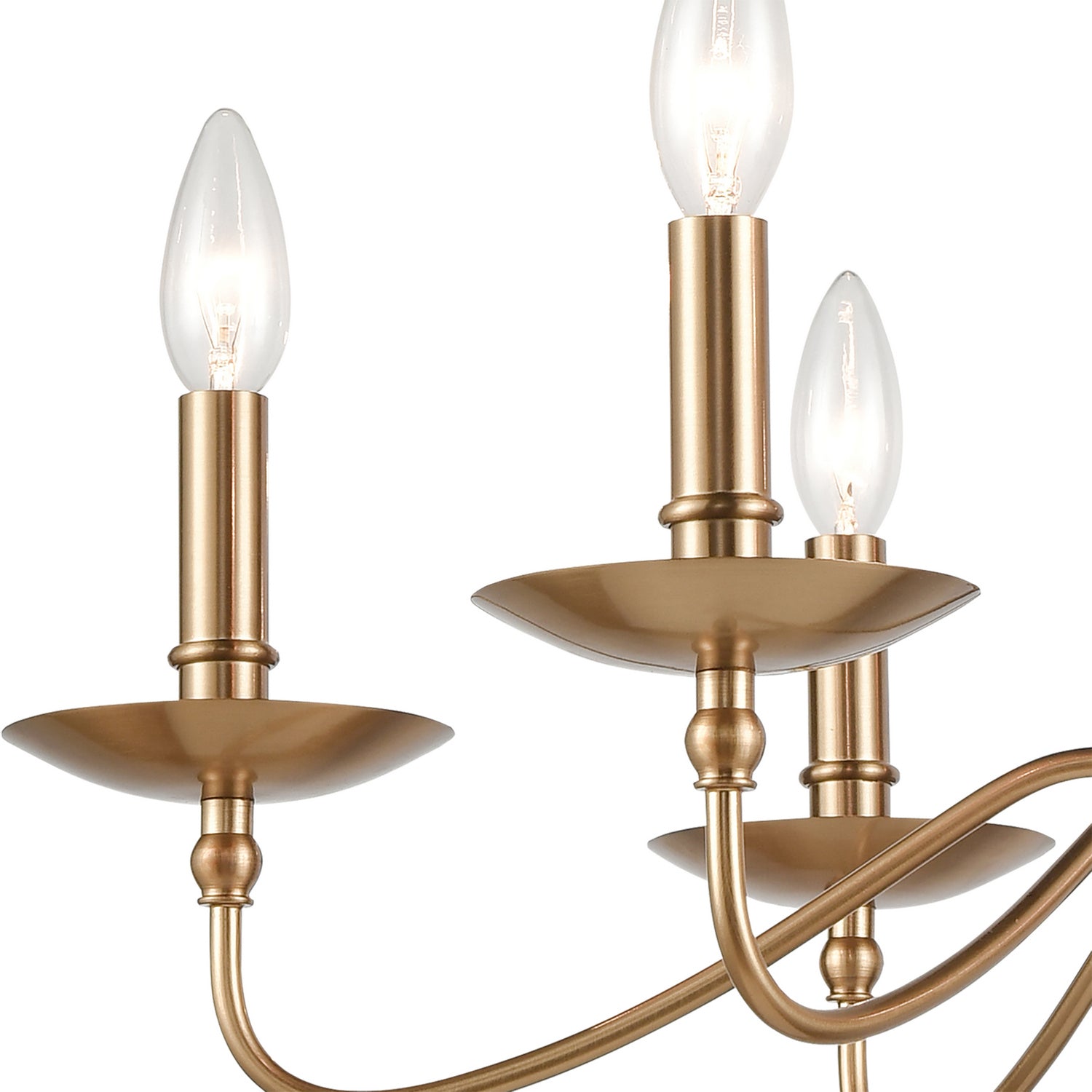 ELK Home - 46796/6 - Six Light Chandelier - Wellsley - Burnished Brass