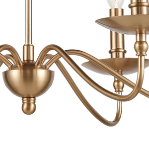 ELK Home - 46796/6 - Six Light Chandelier - Wellsley - Burnished Brass