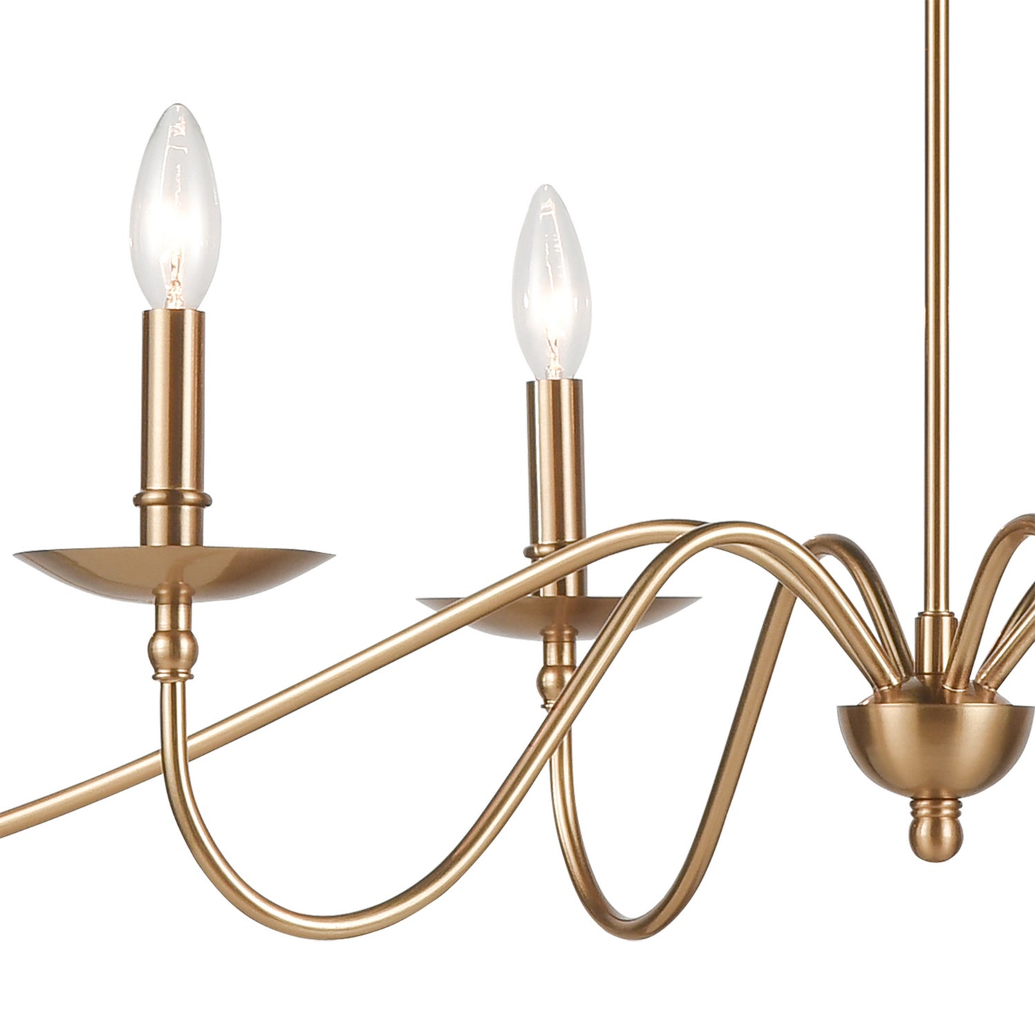 ELK Home - 46798/6 - Six Light Chandelier - Wellsley - Burnished Brass