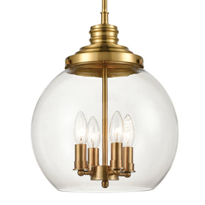 ELK Home - 46834/4 - Four Light Pendant - Chandra - Burnished Brass