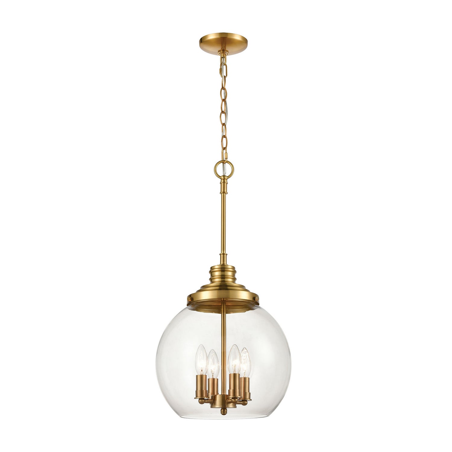 ELK Home - 46834/4 - Four Light Pendant - Chandra - Burnished Brass