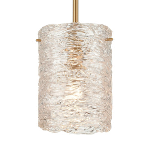 ELK Home - 60194/1 - One Light Mini Pendant - Chiseled Ice - Satin Brass