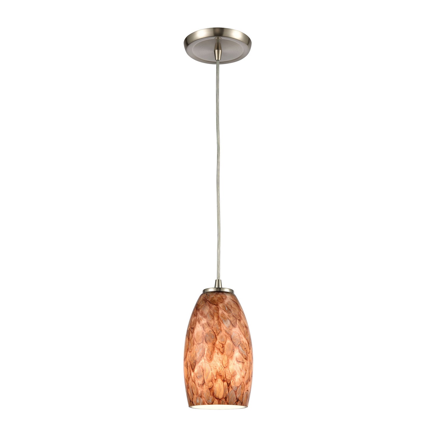 ELK Home - 60216/1 - One Light Mini Pendant - Nature's Collage - Satin Nickel