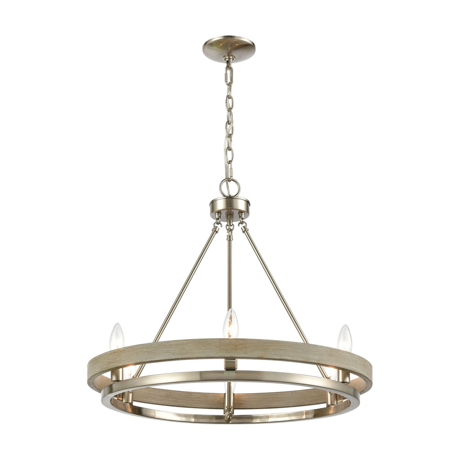 ELK Home - 75066/6 - Six Light Chandelier - Ramsey - Satin Nickel