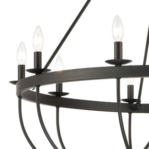 ELK Home - 75078/10 - Ten Light Chandelier - Williamson - Black