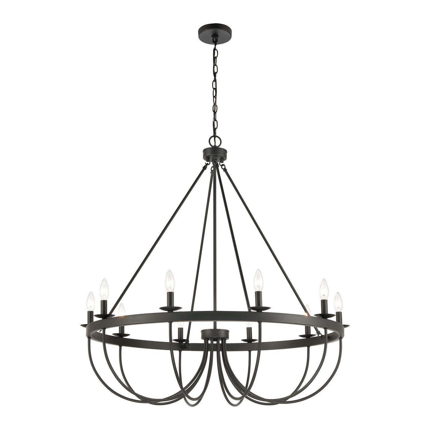 ELK Home - 75078/10 - Ten Light Chandelier - Williamson - Black