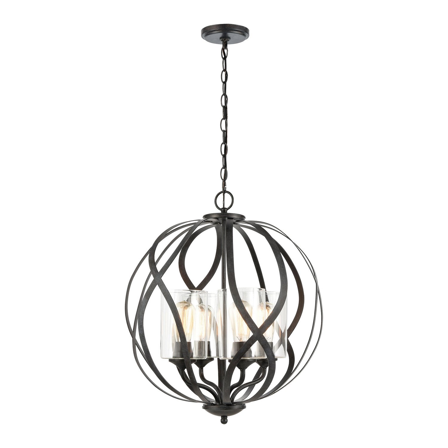 ELK Home - 75095/4 - Four Light Chandelier - Daisy - Midnight Bronze