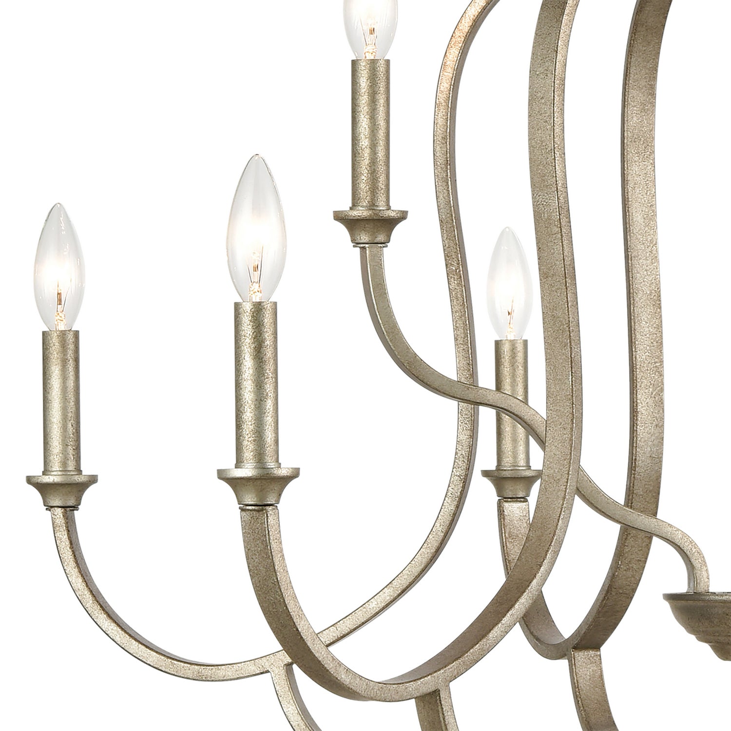 ELK Home - 75107/9 - Nine Light Chandelier - Lanesboro - Dusted Silver