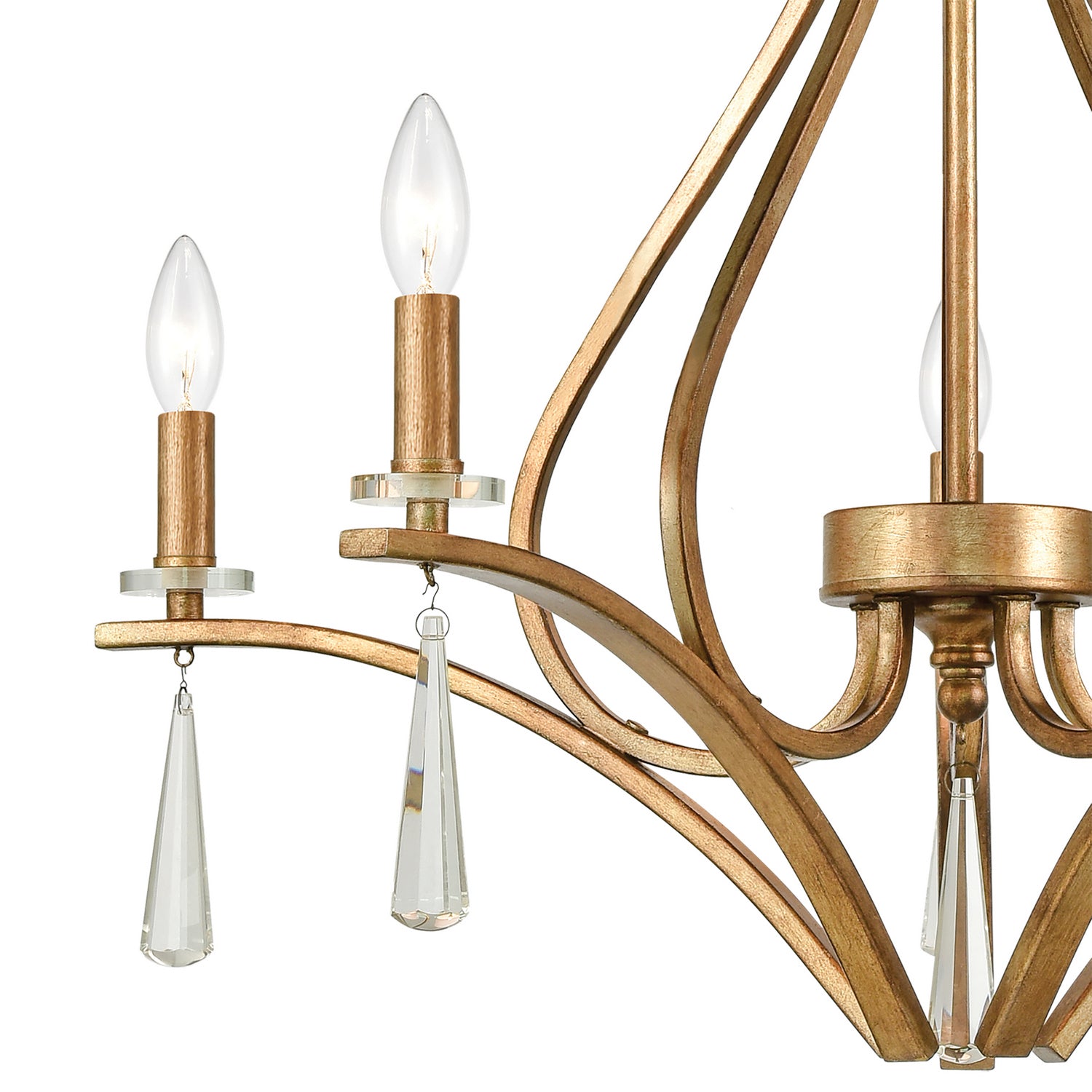 ELK Home - 75147/5 - Five Light Chandelier - Katania - Antique Gold