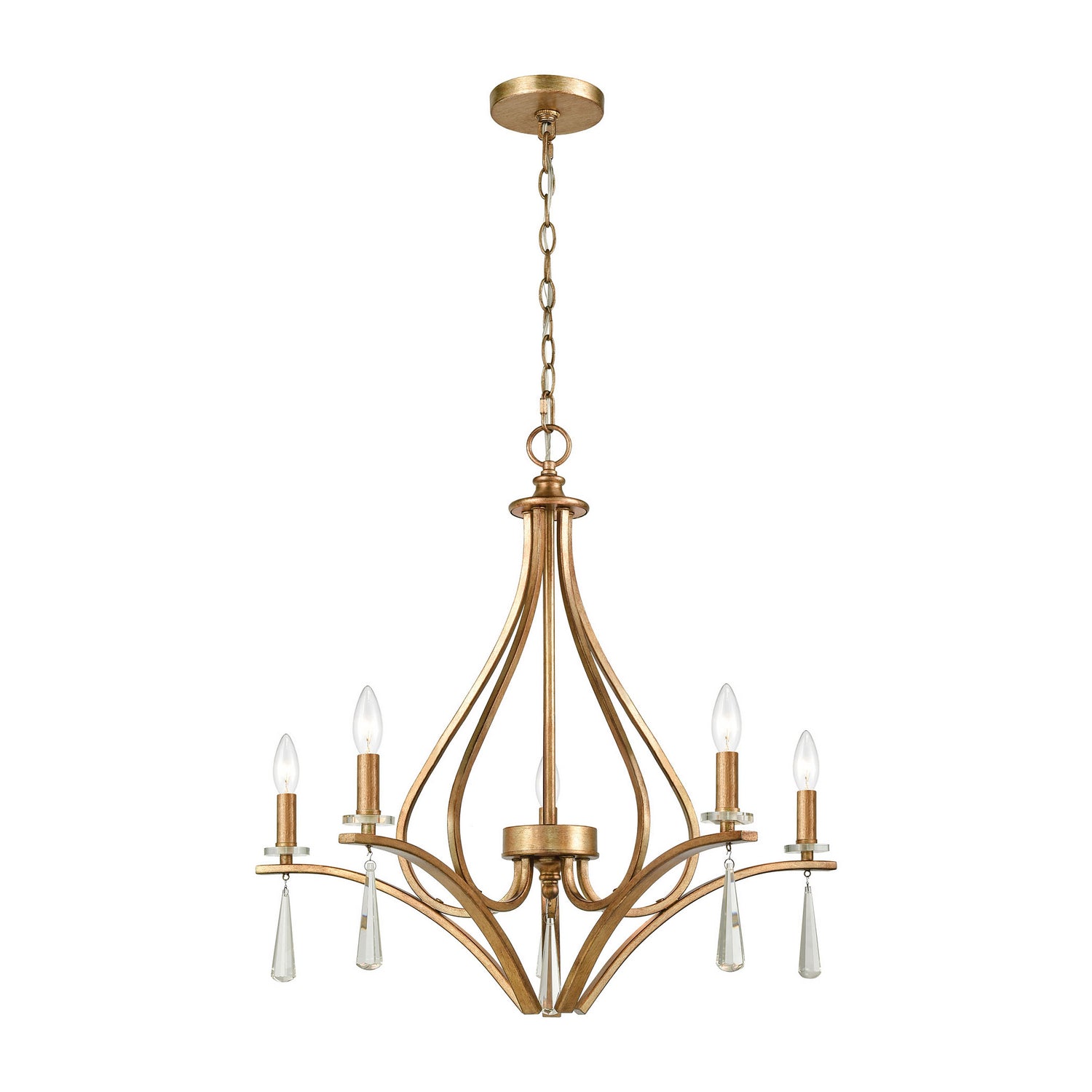 ELK Home - 75147/5 - Five Light Chandelier - Katania - Antique Gold