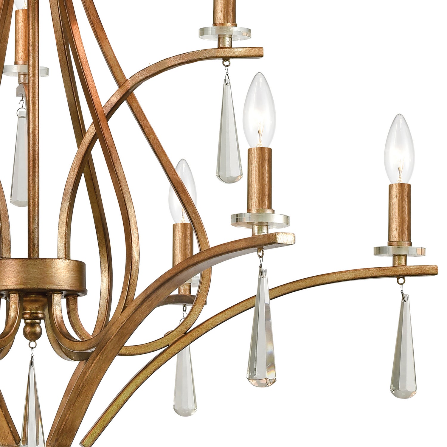 ELK Home - 75148/9 - Nine Light Chandelier - Katania - Antique Gold