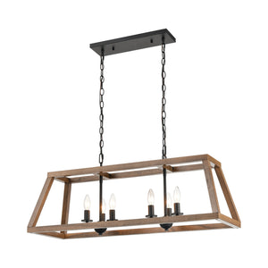 ELK Home - 81417/6 - Six Light Linear Chandelier - Barrow - Matte Black