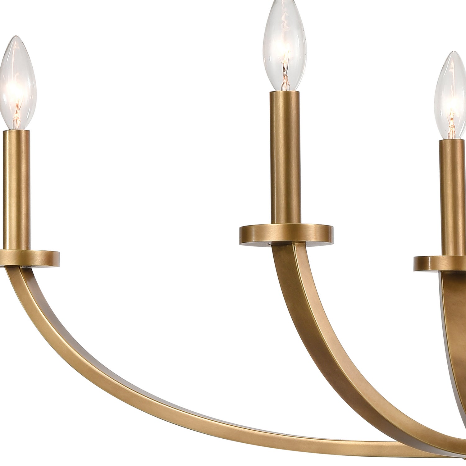 ELK Home - 89048/6 - Six Light Linear Chandelier - Erindale - Natural Brass