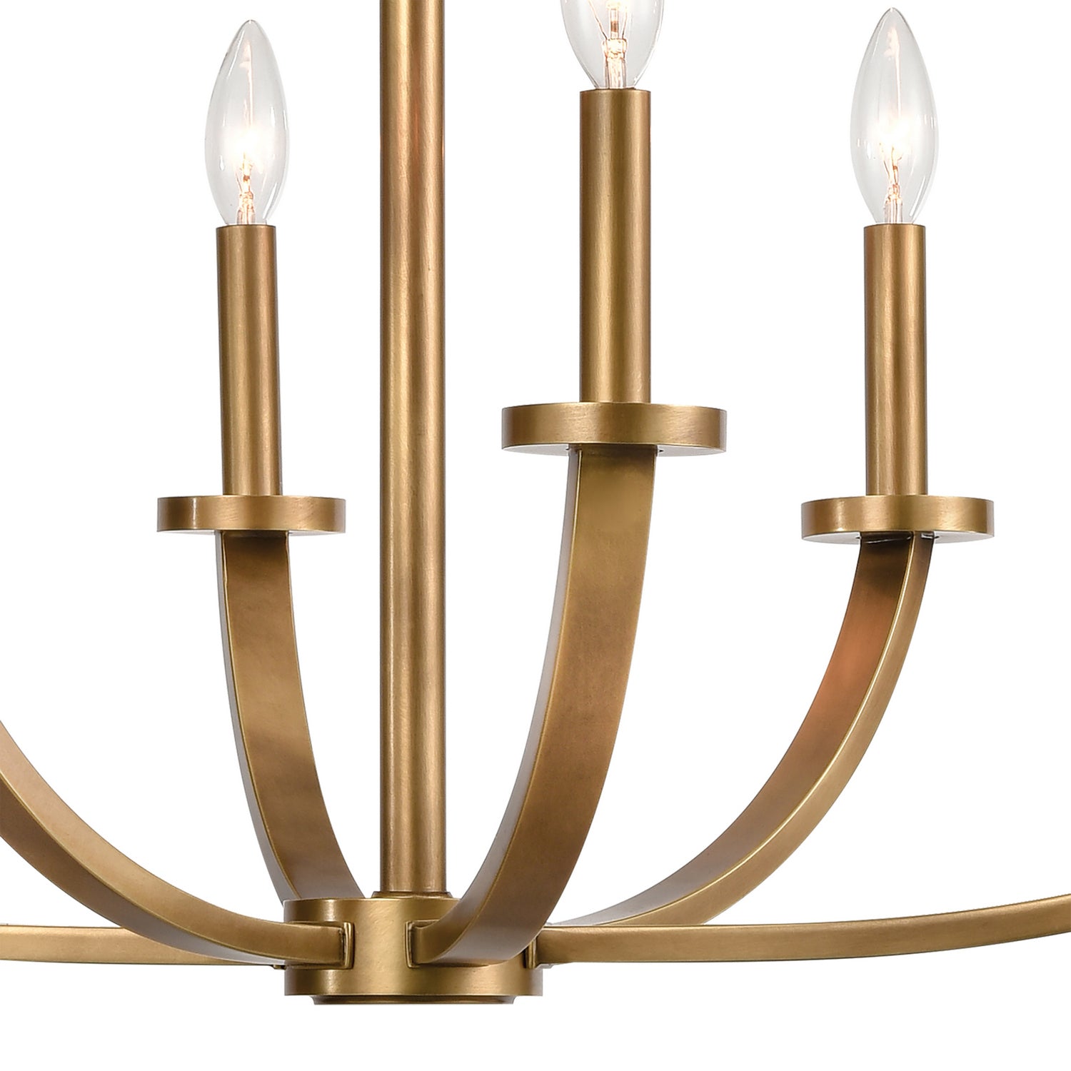 ELK Home - 89048/6 - Six Light Linear Chandelier - Erindale - Natural Brass