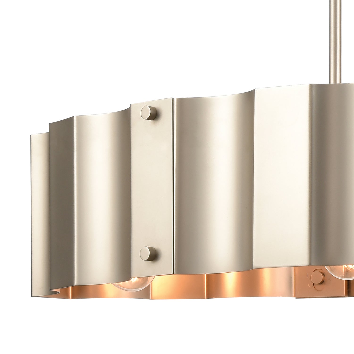 ELK Home - 89058/4 - Four Light Linear Chandelier - Clausten - Matte Nickel