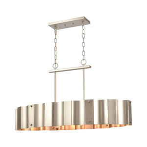 ELK Home - 89058/4 - Four Light Linear Chandelier - Clausten - Matte Nickel