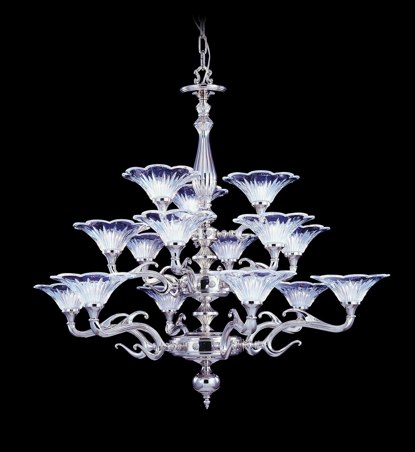 Framburg - 8623 PS - 15 Light Foyer Chandelier - Geneva - Polished Silver