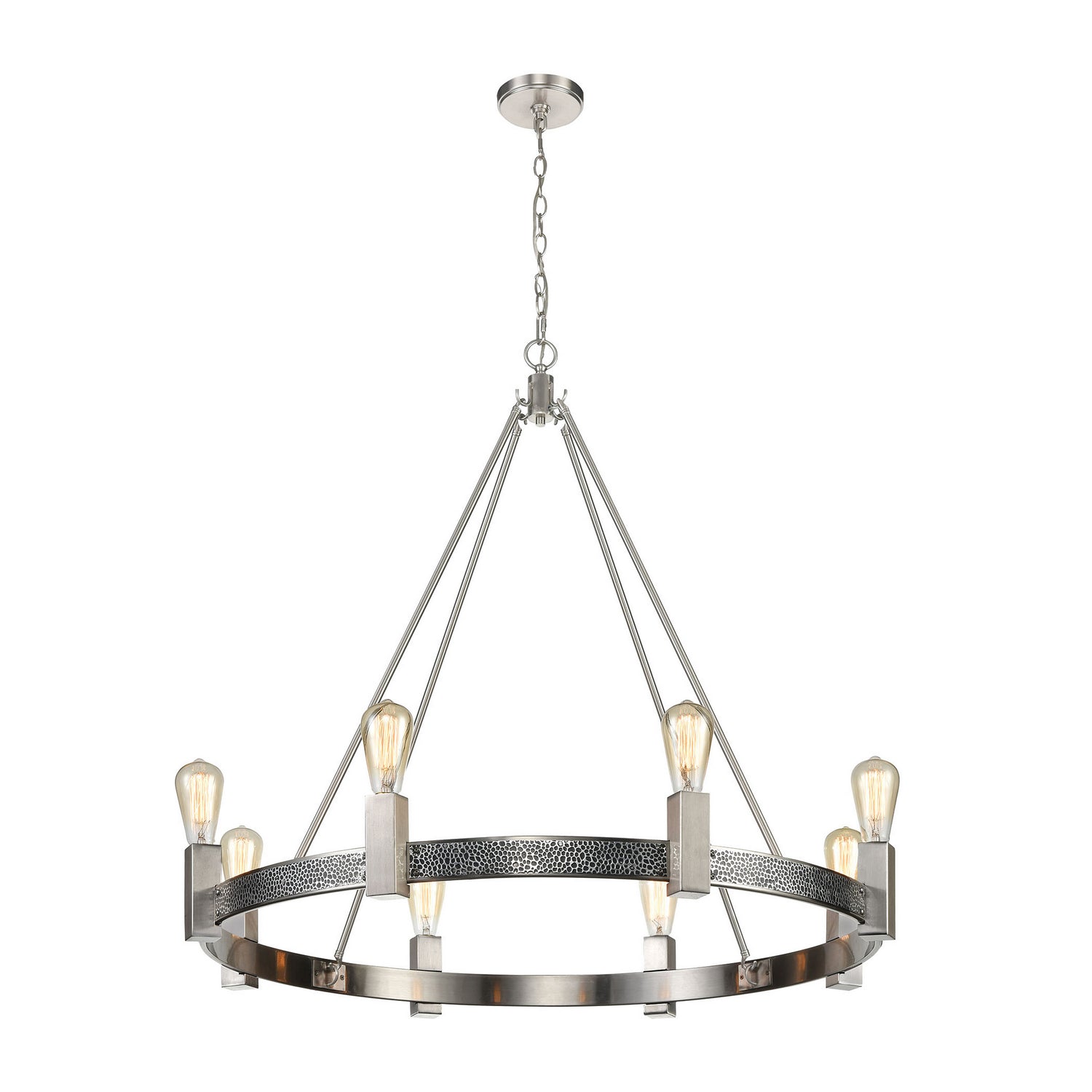 ELK Home - D4619 - Eight Light Chandelier - Impression - Silver