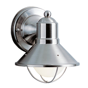 Kichler - 9021NI - One Light Outdoor Wall Mount - Seaside - Brushed Nickel