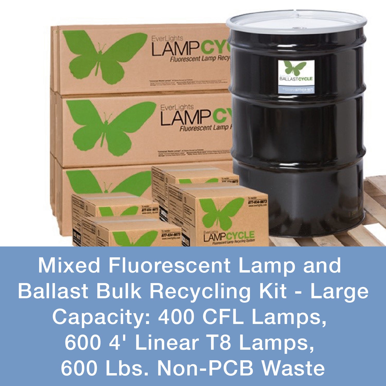 EverLights Recycling - 210408 - MIXED FLUORESCENT LAMP & BALLAST BULK RECYCLING KIT