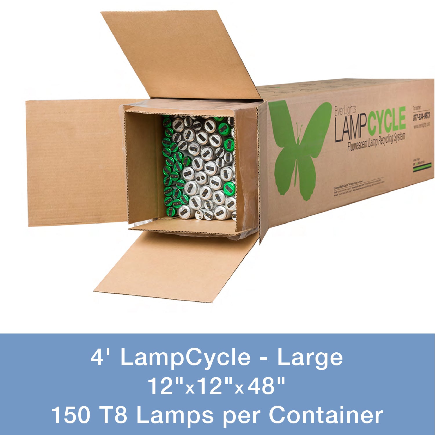 EverLights Recycling - 9000122 - 4ft Large LampCycle Mail-In Kit