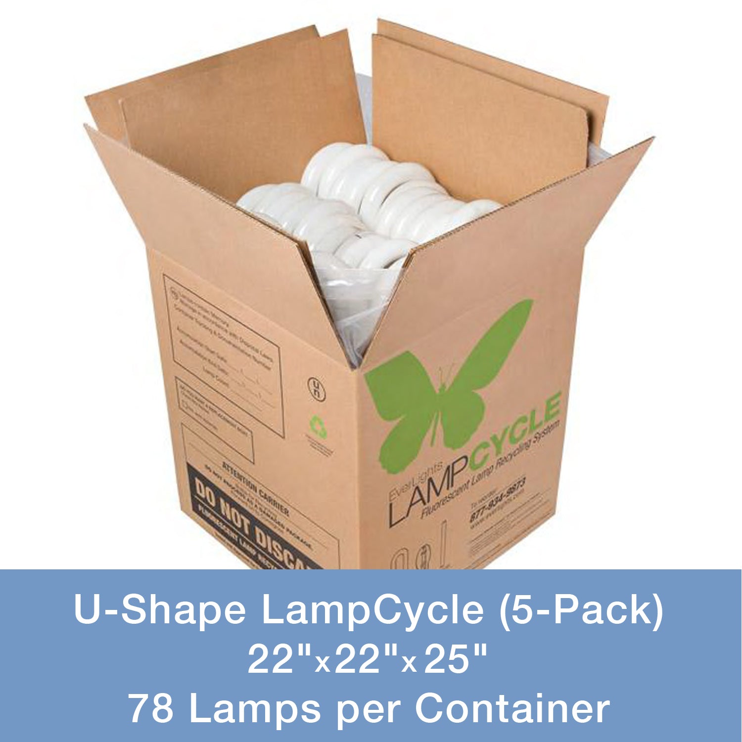 EverLights Recycling - 9003028 - U-SHAPE LampCycle (5-Pack) Mail-In Kit