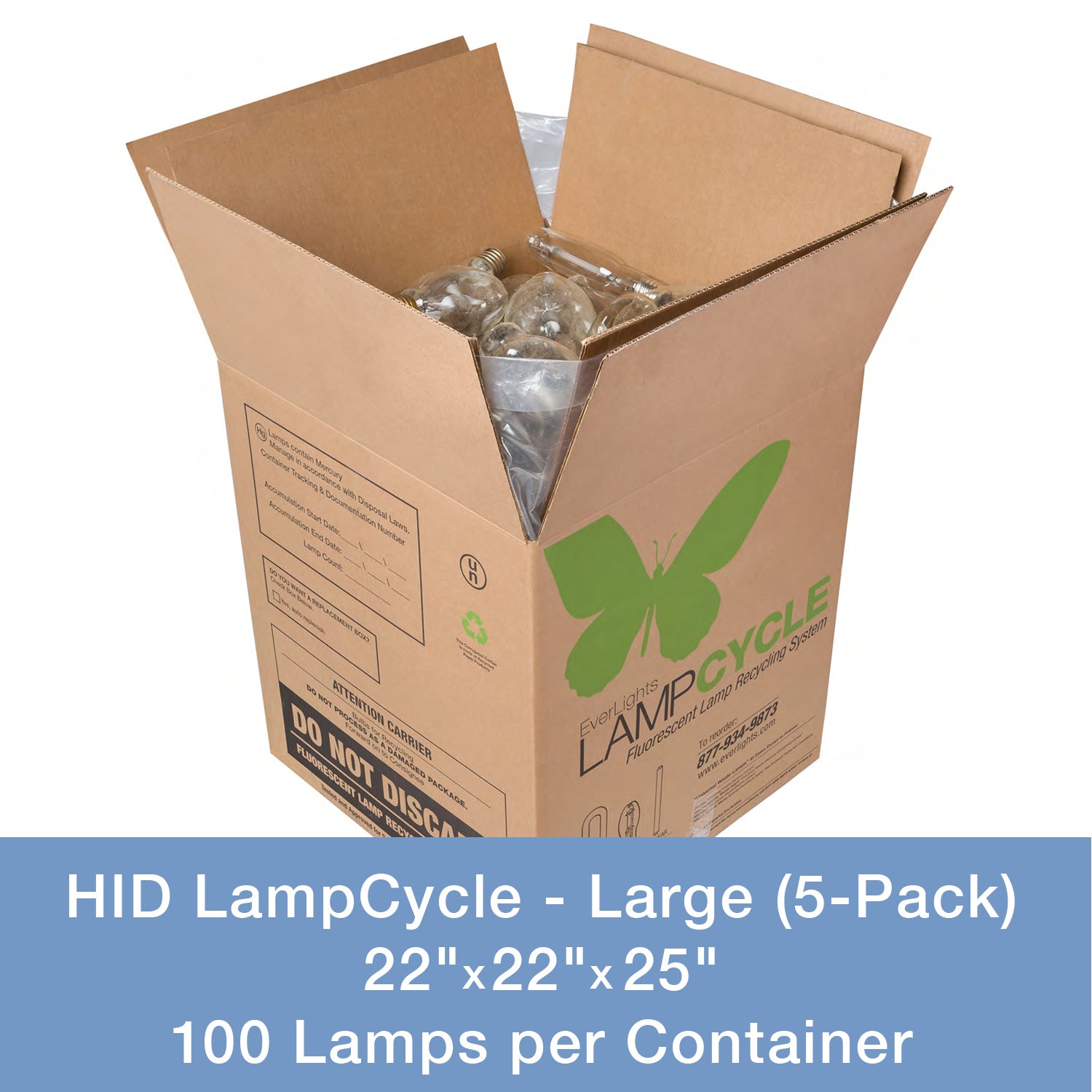 EverLights Recycling - 9003030 - HID Large (5-Pack) LampCycle Mail-In Kit