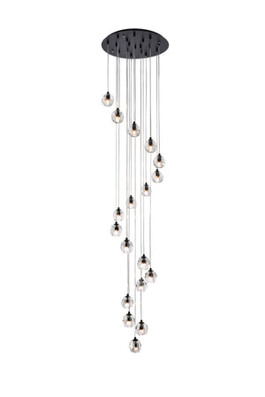 Elegant Lighting - 3505D20BK - LED Pendant - Eren - Black