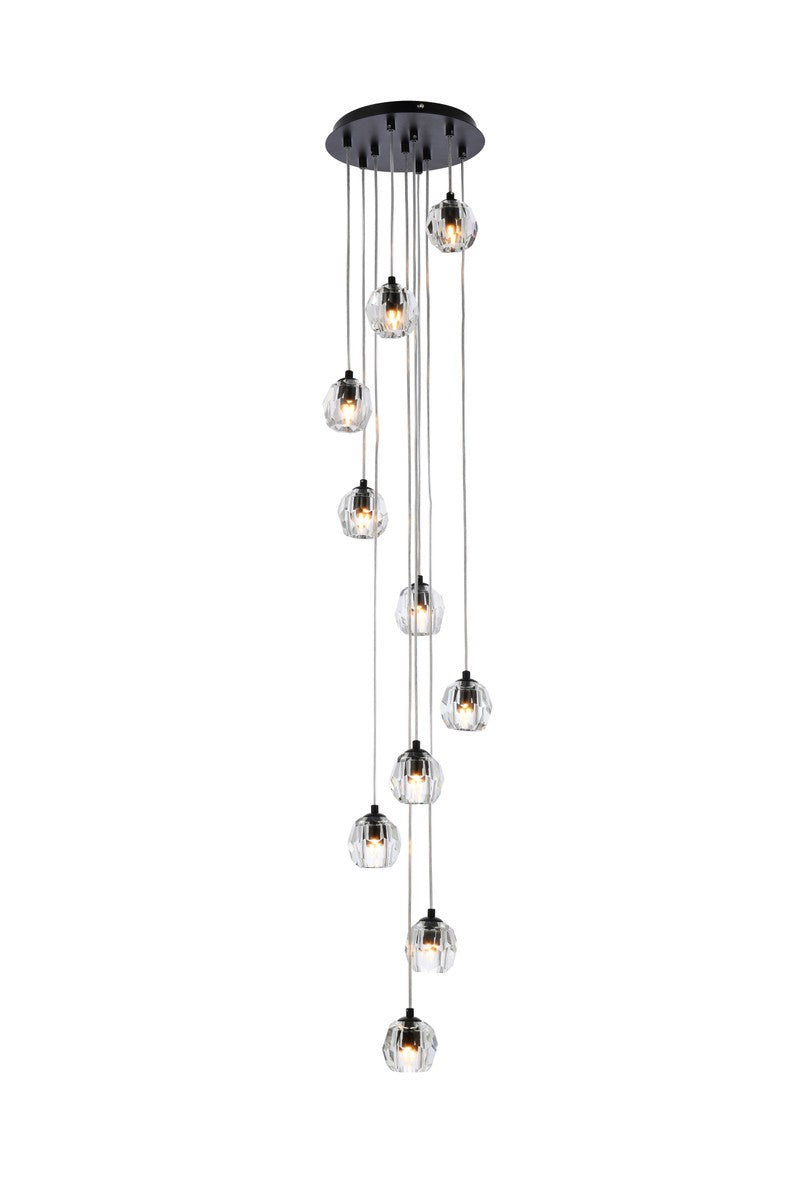 Elegant Lighting - 3505G11BK - LED Pendant - Eren - Black