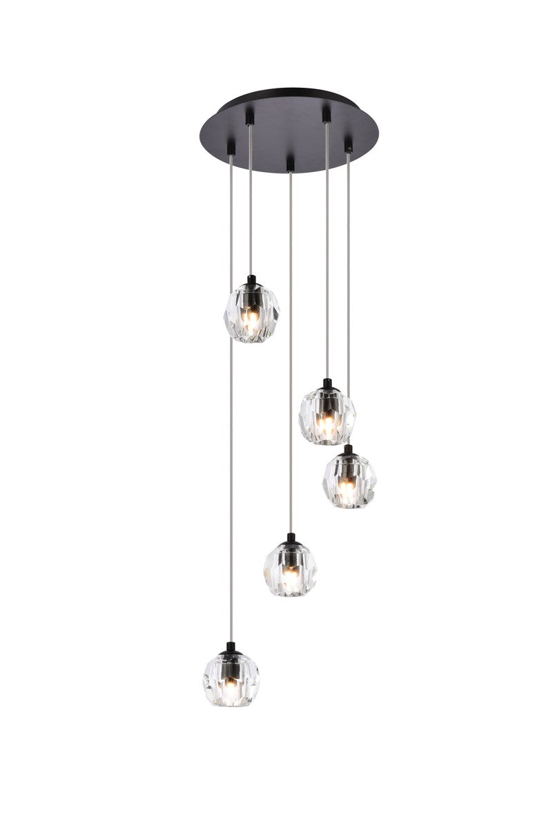 Elegant Lighting - 3505G12BK - LED Pendant - Eren - Black