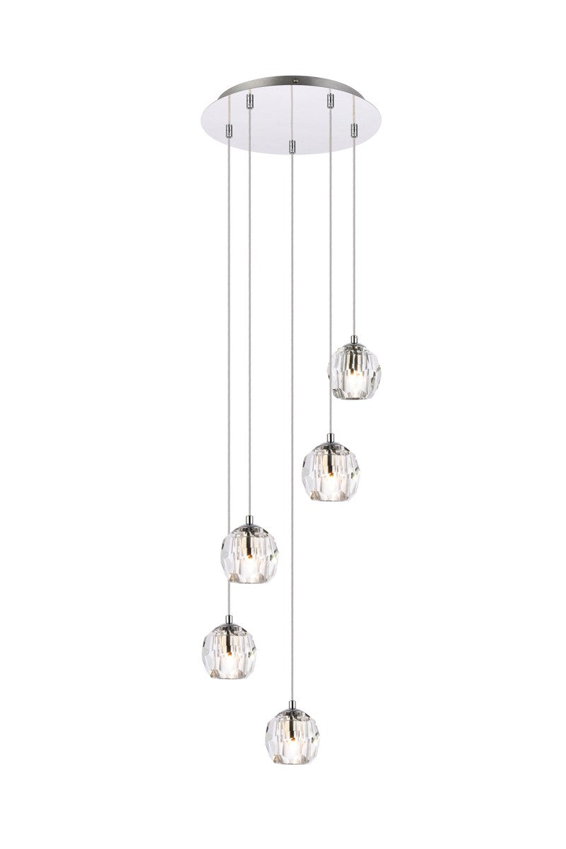 Elegant Lighting - 3505G12C - LED Pendant - Eren - Chrome