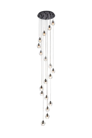 Elegant Lighting - 3505G15BK - LED Pendant - Eren - Black