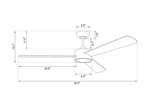 Beacon Lighting - 21064001 - 52``Ceiling Fan - Climate III - White