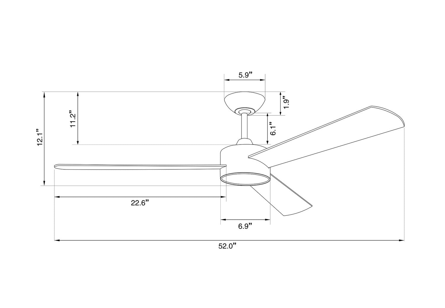 Beacon Lighting - 21064101 - 52``Ceiling Fan - Climate III - Oil Rubbed Bronze and Dark Koa