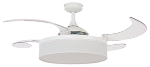 Beacon Lighting - 51103001 - 48``Ceiling Fan - Fraser - White and Transparent