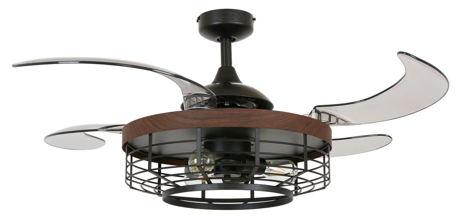 Beacon Lighting - 51106101 - 48``Ceiling Fan - Montclair - Black and Smoke