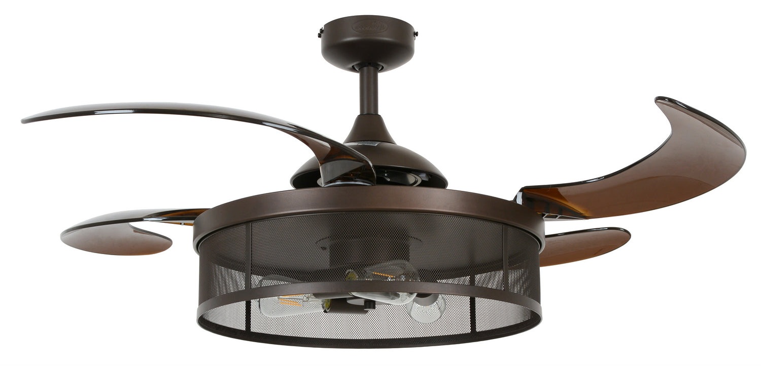 Beacon Lighting - 51107001 - 48``Ceiling Fan - Meridian - Oil Rubbed Bronze and Amber