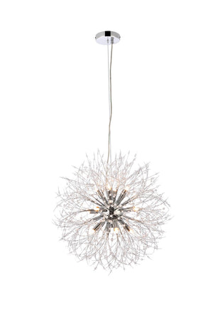 Elegant Lighting - 3507D24C - 12 Light Pendant - Solace - Chrome