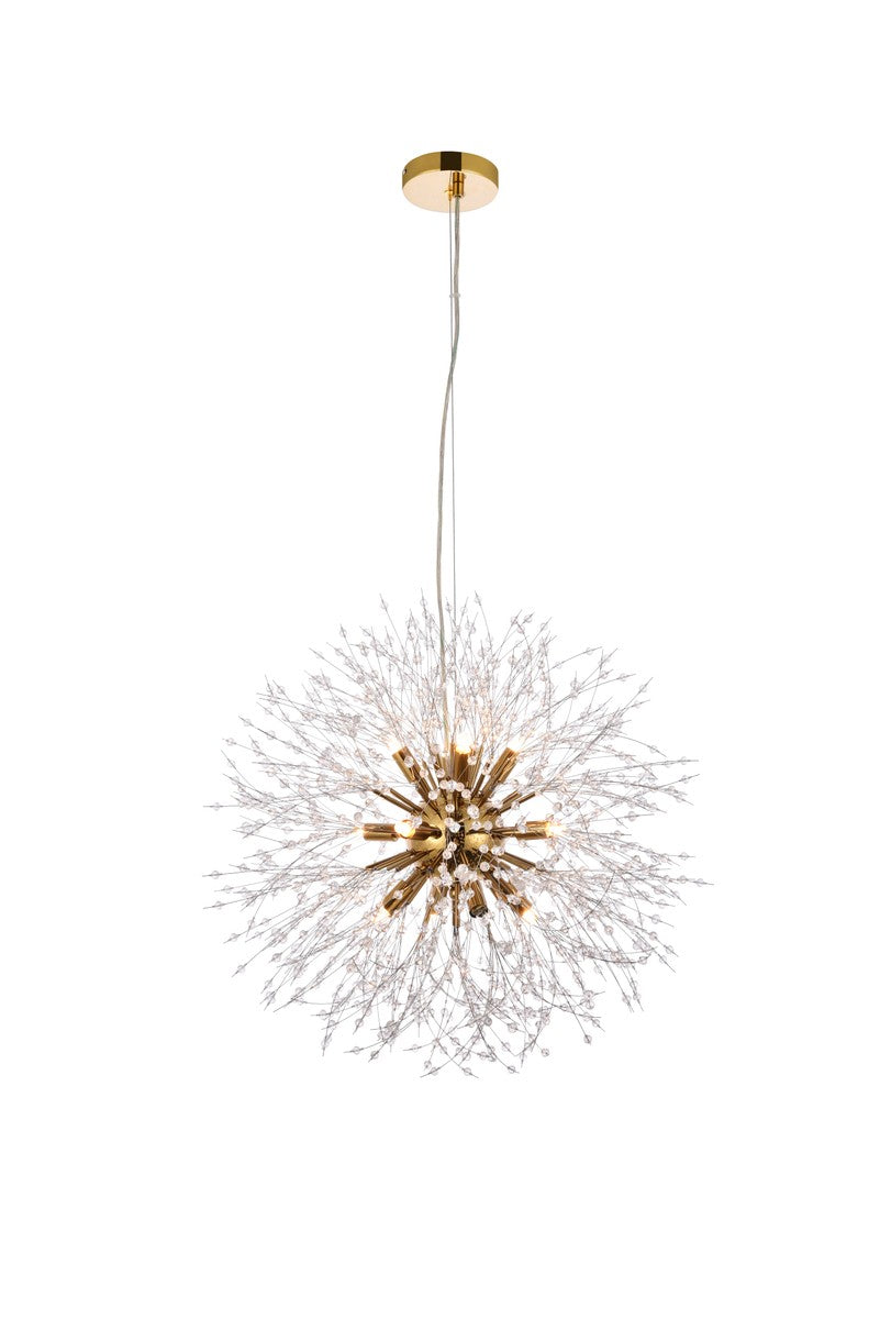 Elegant Lighting - 3507D24G - 12 Light Pendant - Solace - Gold