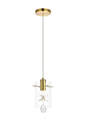 Elegant Lighting - 5202D6G - LED Pendant - Hana - Gold