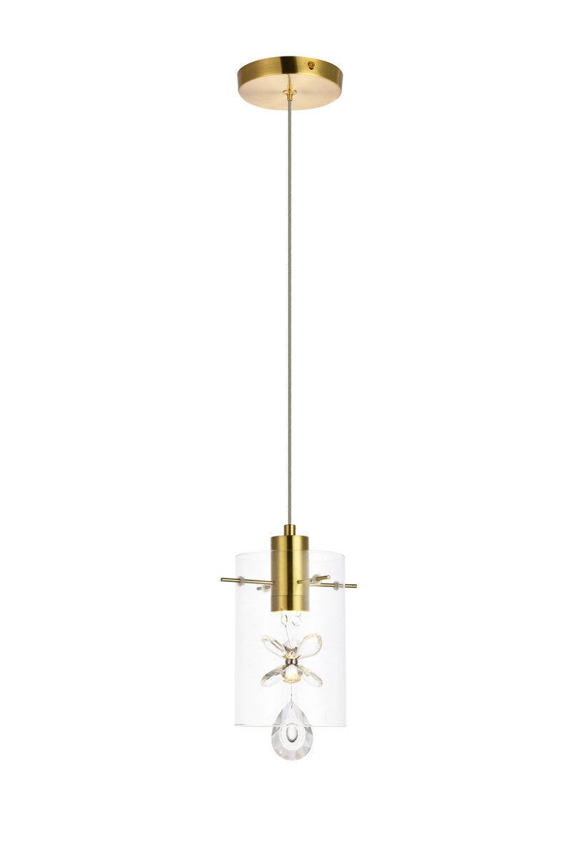 Elegant Lighting - 5202D6G - LED Pendant - Hana - Gold