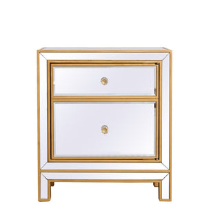 Elegant Lighting - MF72016G - Nightstand - REFLEXION - Antique Gold