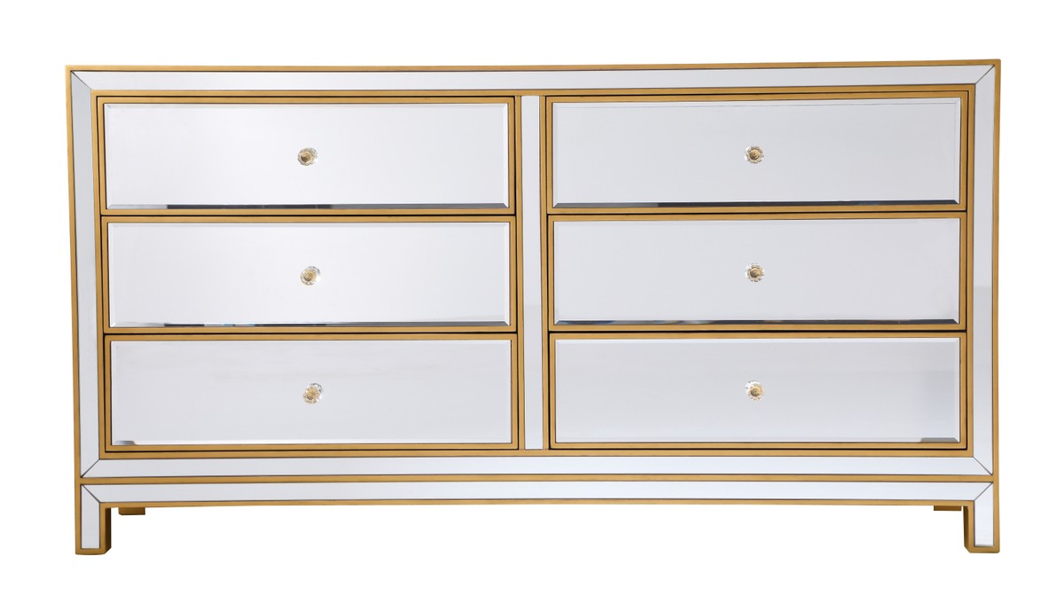 Elegant Lighting - MF72036G - Dresser - REFLEXION - Antique Gold