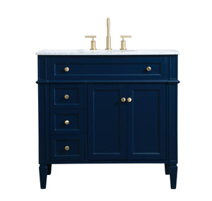 Elegant Lighting - VF12536BL - Single Bathroom Vanity - Park Avenue - Blue