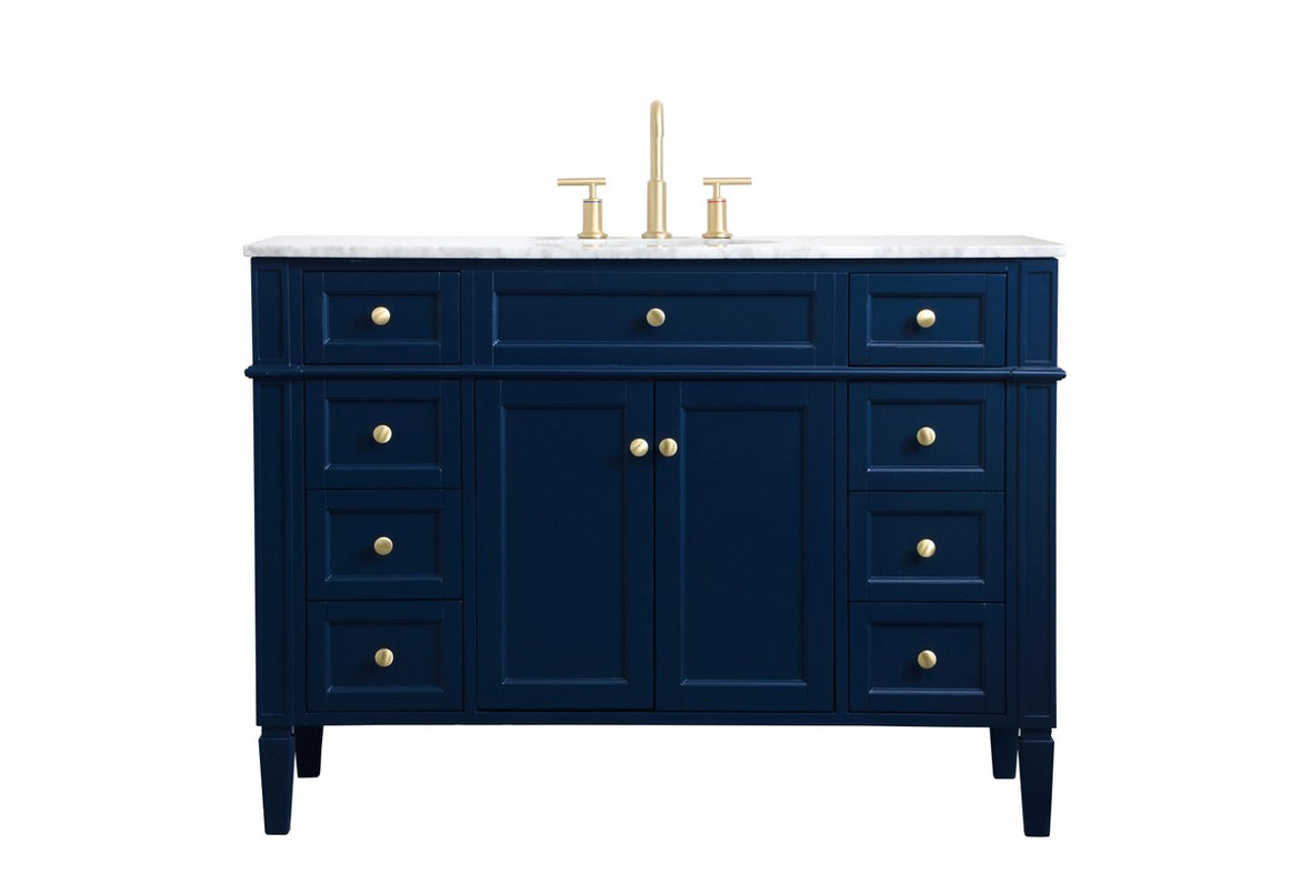 Elegant Lighting - VF12548BL - Single Bathroom Vanity - Park Avenue - blue
