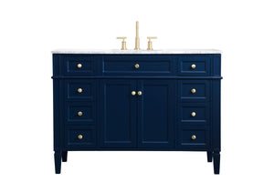 Elegant Lighting - VF12548BL - Single Bathroom Vanity - Park Avenue - Blue