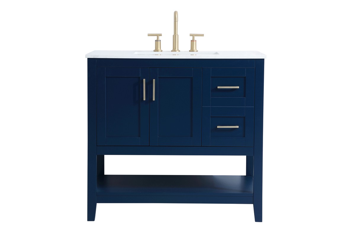 Elegant Lighting - VF16036BL - Single Bathroom Vanity - Aubrey - Blue