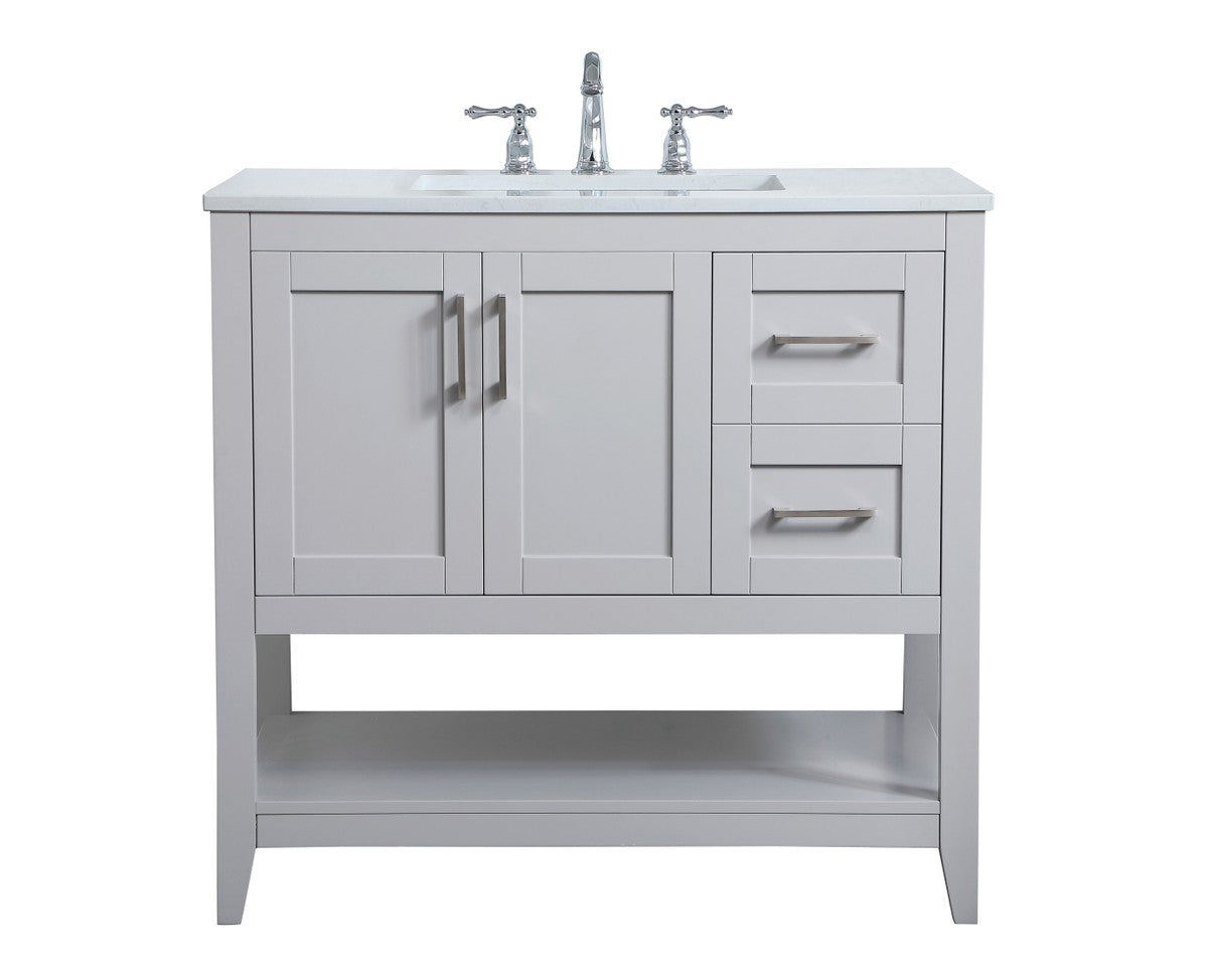 Elegant Lighting - VF16036GR - Single Bathroom Vanity - aubrey - Grey