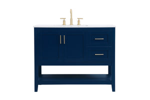 Elegant Lighting - VF16042BL - Single Bathroom Vanity - Aubrey - Blue