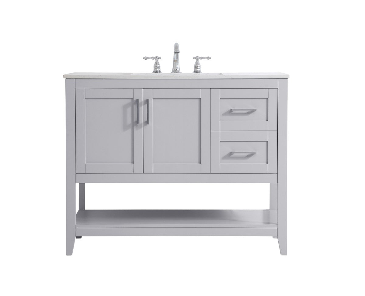 Elegant Lighting - VF16042GR - Single Bathroom Vanity - aubrey - Grey